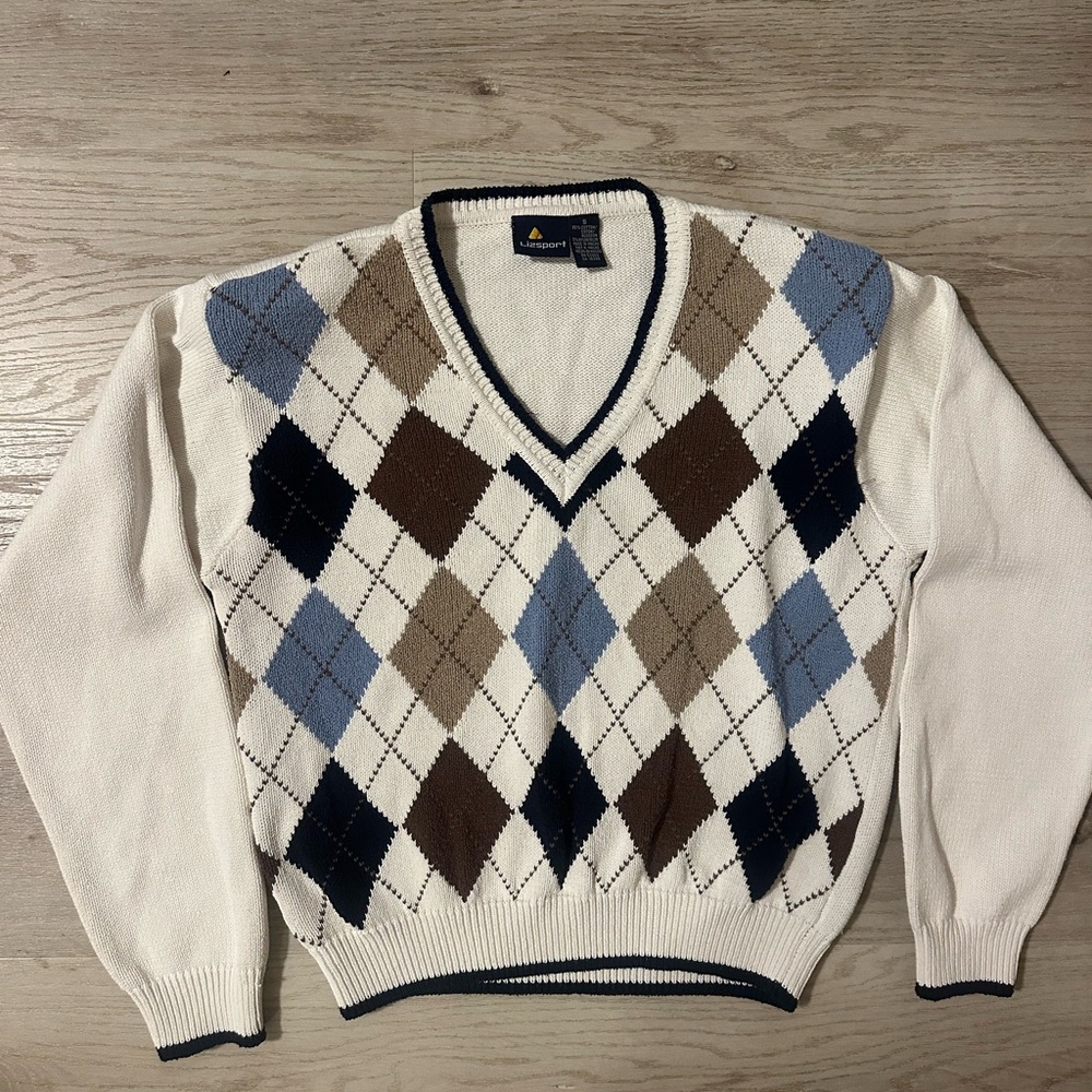 Women’s Vintage Lizsport Argyle Sweater